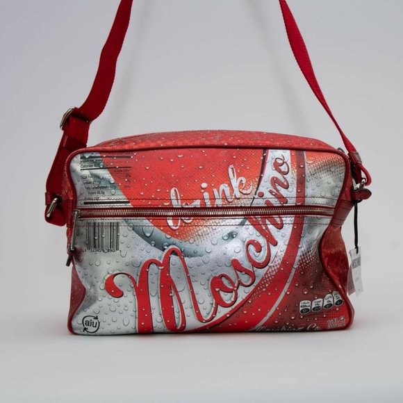 SS15 Coca Cola Drink Moschino Leather Shoulder Bag